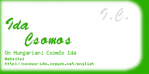 ida csomos business card